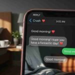 Reply to good morning text from crush