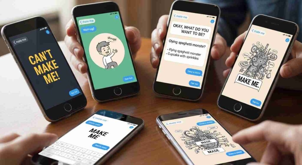 Replies to “make me”