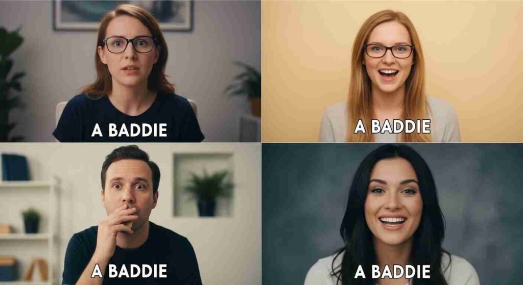 Replies to being called a baddie