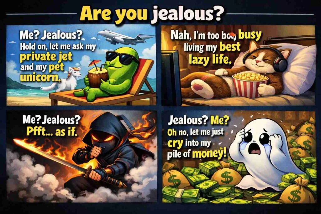 Funny replies to “are you jealous”