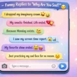 Funny replies to “why are you sad”