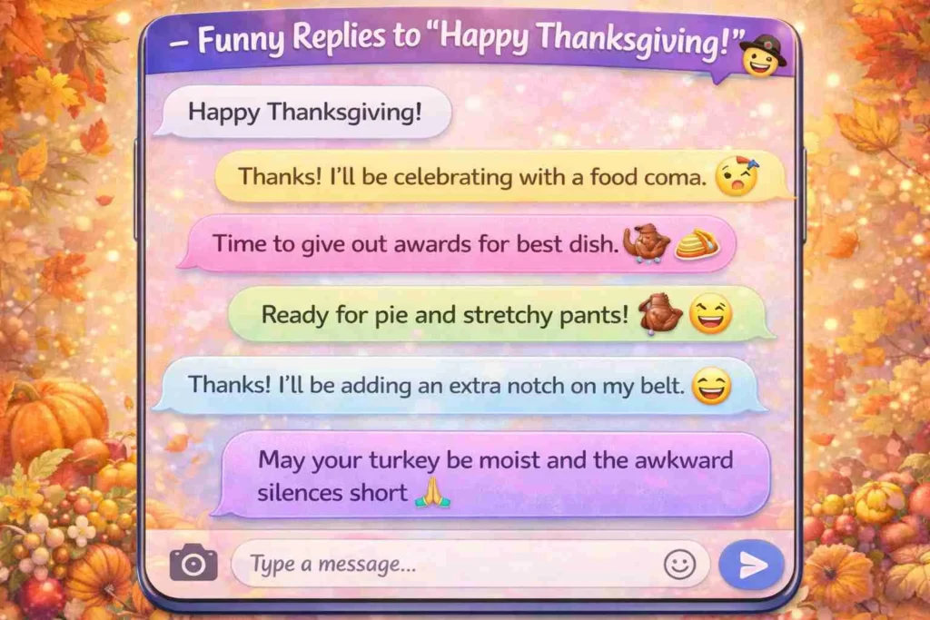 Happy Thanksgiving replies