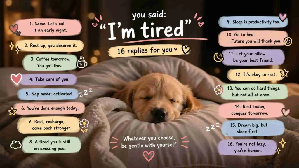 Replies to I’m tired