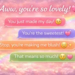 Replies to being called lovely