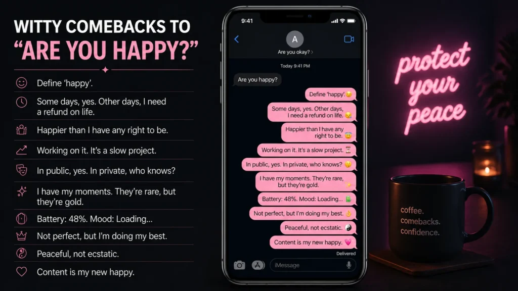 Are you happy comebacks