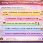 Compliments of the season replies