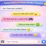 Funny replies to phone number requests