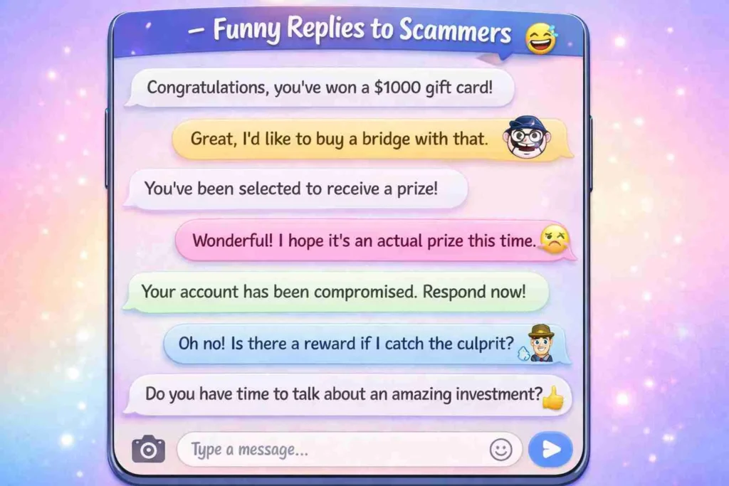 Funny replies to scammers