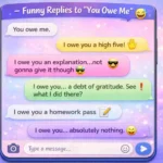 Funny replies to “you owe me”