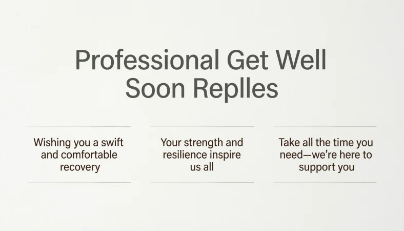 Professional Get Well Soon Replies