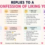Replies to a confession of liking you