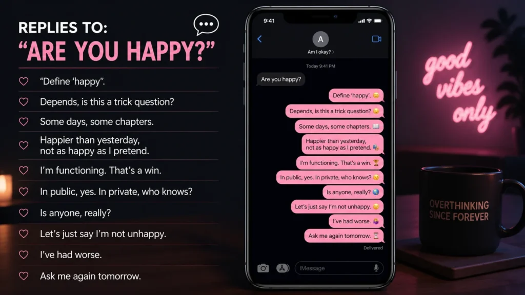 Replies to “are you happy”