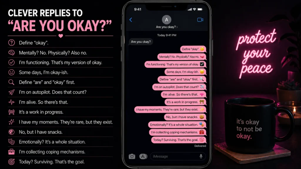 Replies to are you okay