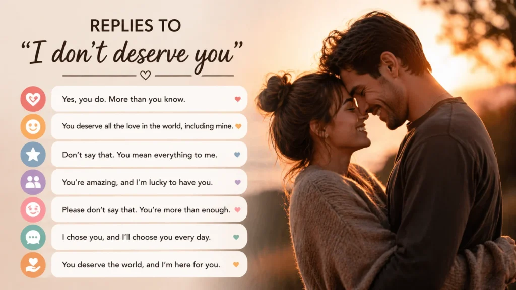 Replies to I don’t deserve you