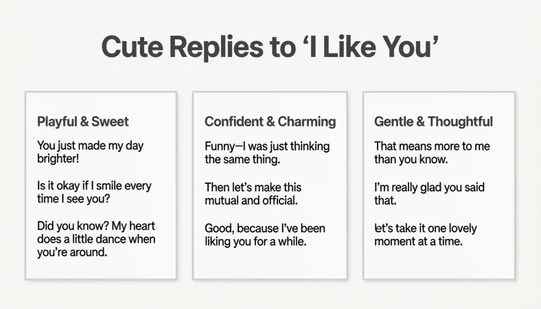 Cute Replies to “I Like You”