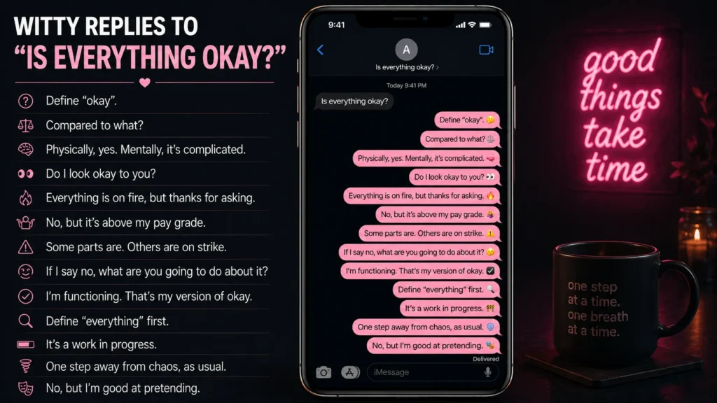 Replies to is everything okay