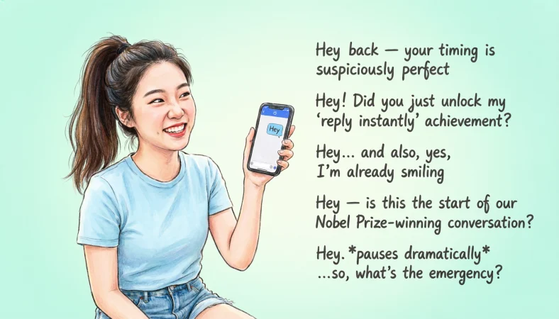 Funny Replies to Hey From a Girl