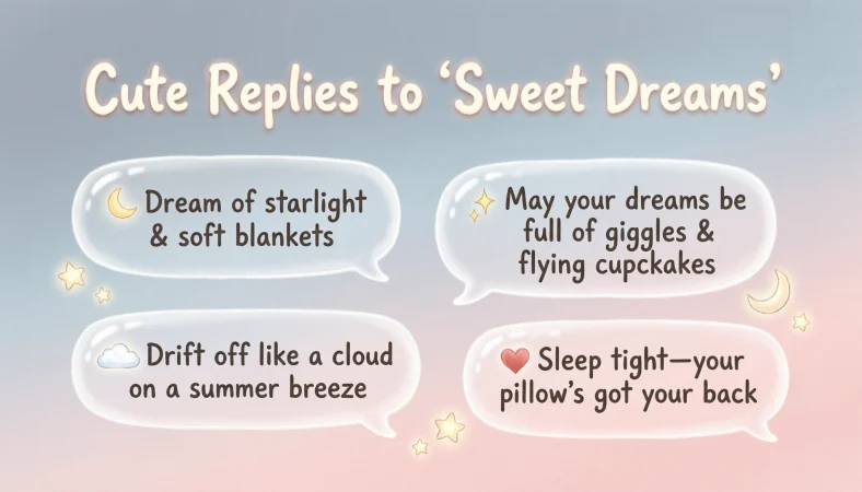 Cute Replies to “Sweet Dreams”