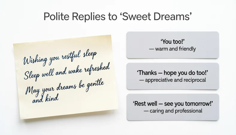 Polite Replies to “Sweet Dreams”