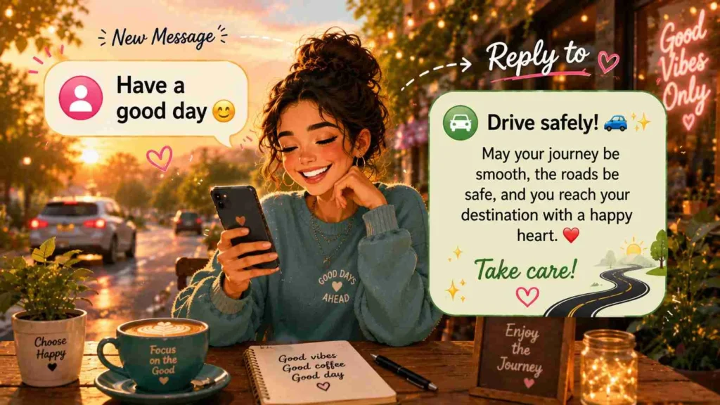 Drive safely replies