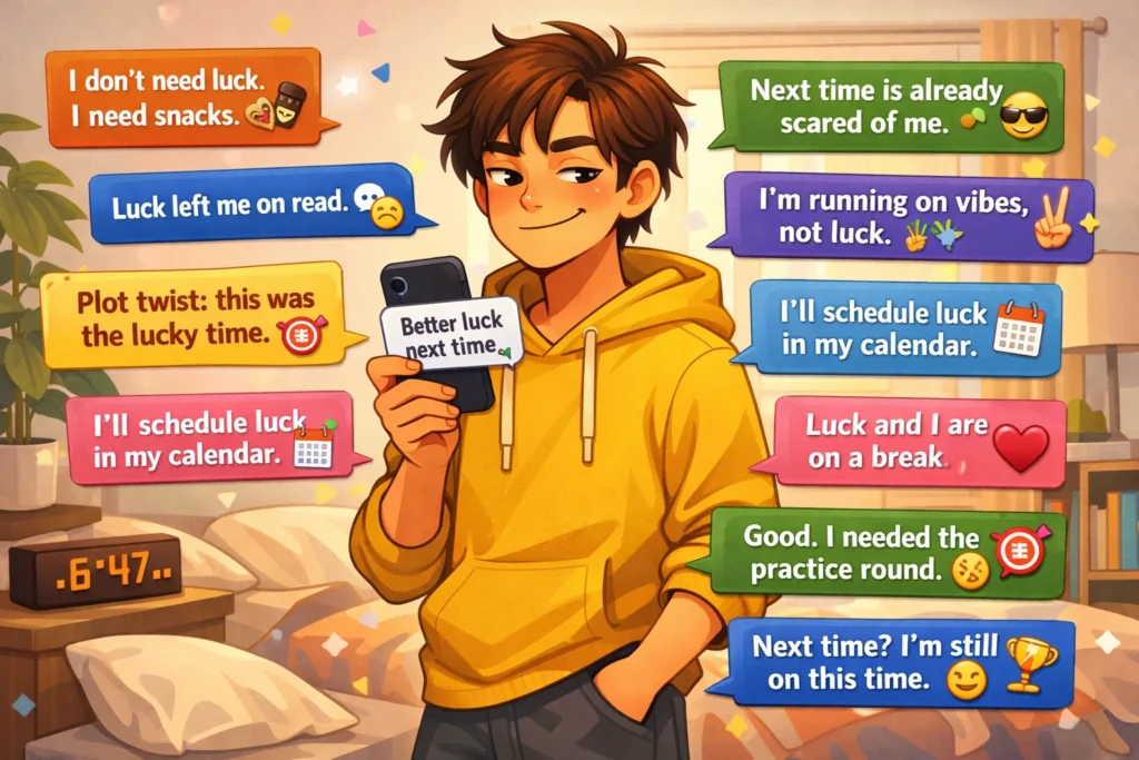 Funny replies to better luck next time