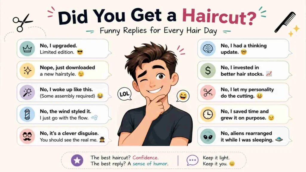 Funny replies to “did you get a haircut”
