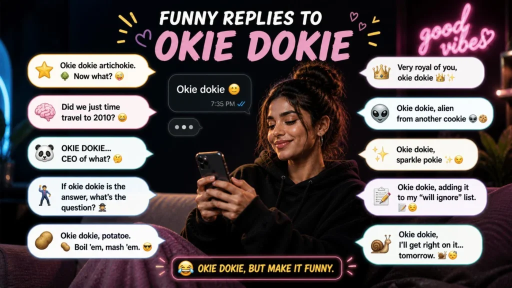 Funny replies to “okie dokie”