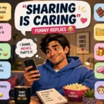 Funny replies to sharing is caring