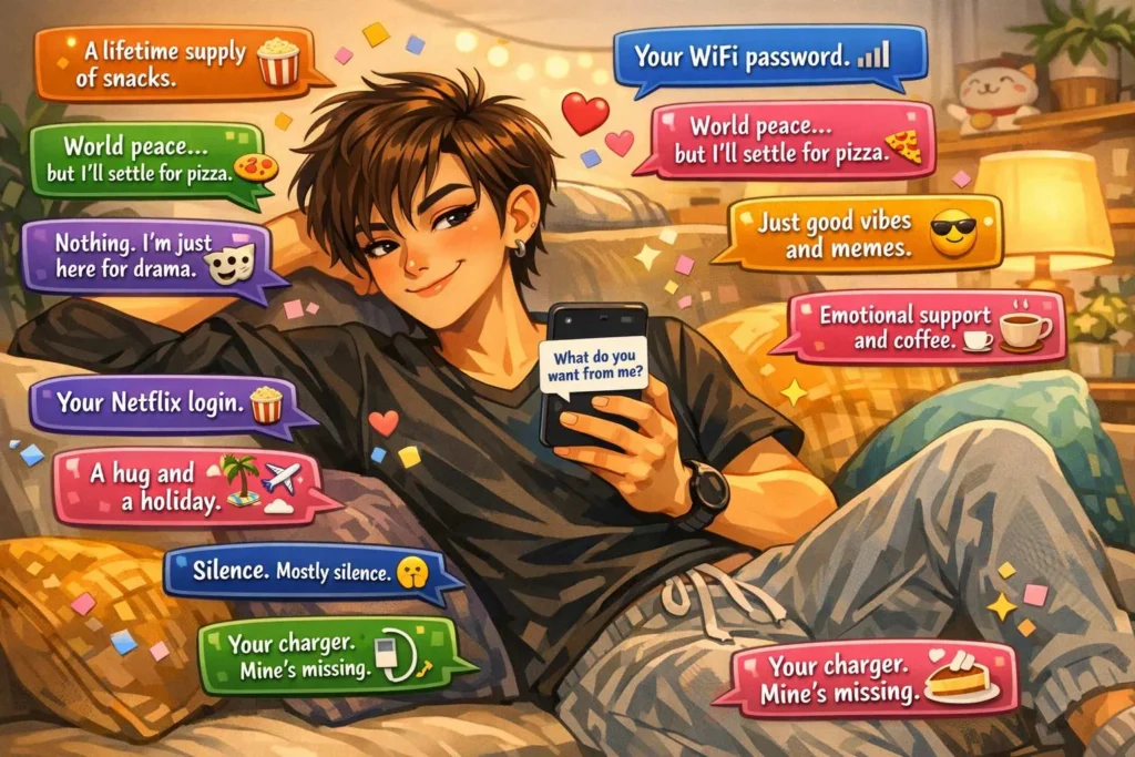 Funny replies to “what do you want from me”