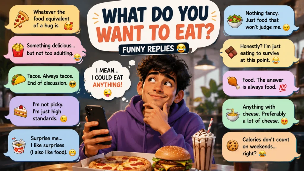 Funny replies to what do you want to eat