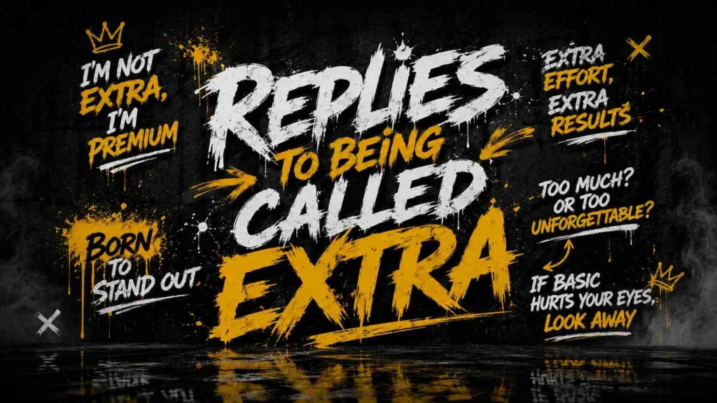 Replies to being called extra