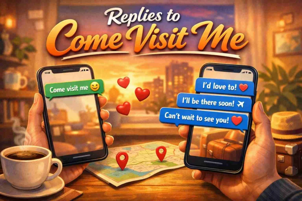 Replies to come visit me