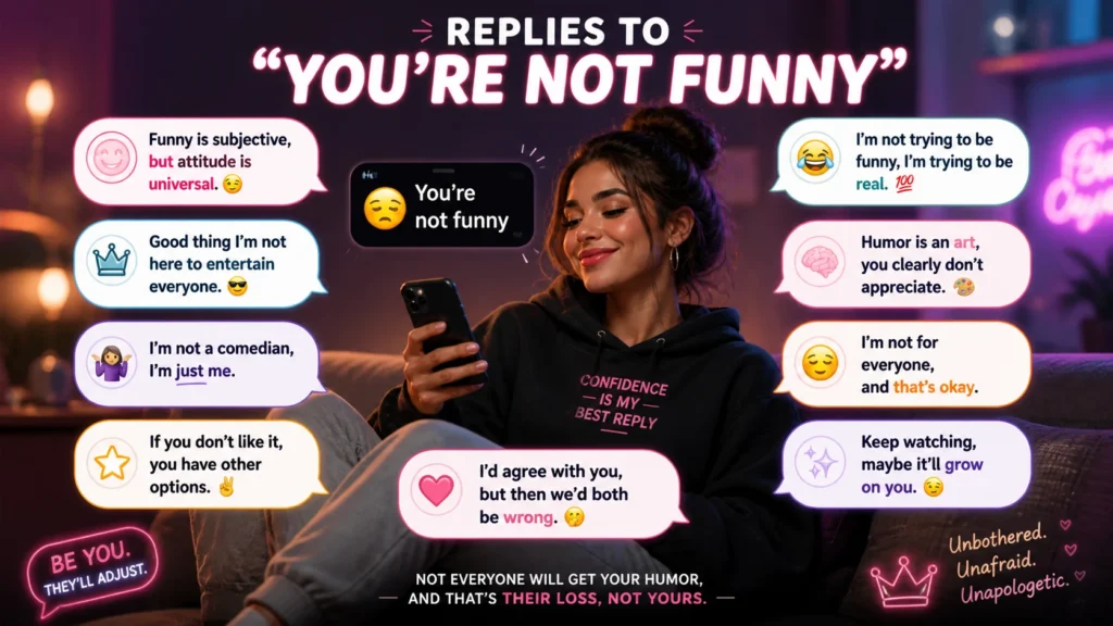 Replies to “you’re not funny”