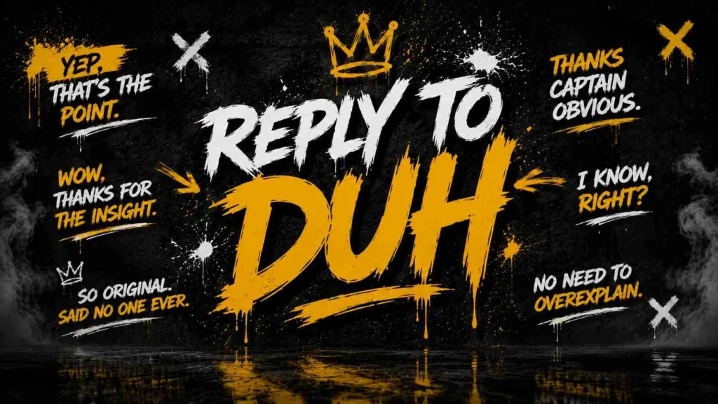 Reply to “duh”