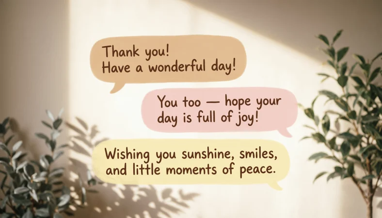 Friendly and Warm Replies