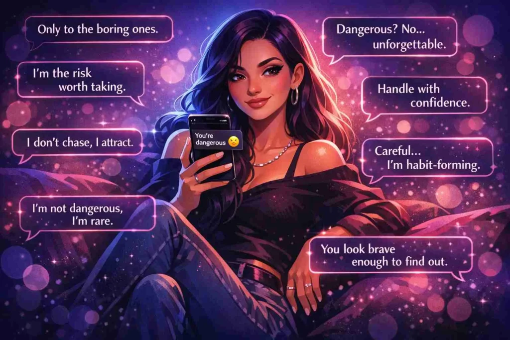 When a guy calls you dangerous replies