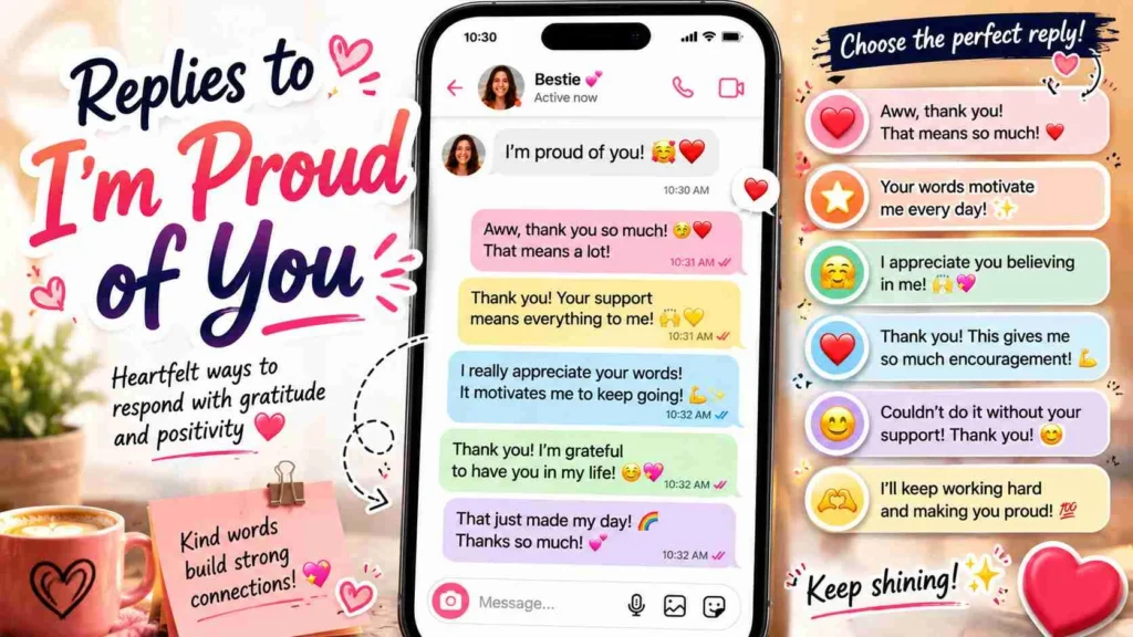Replies to I’m proud of you
