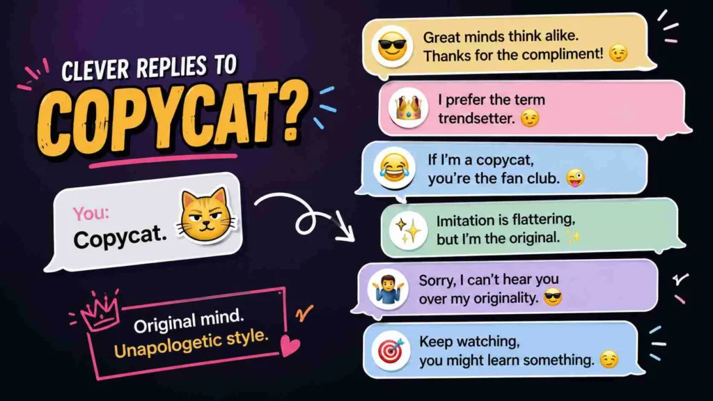Replies to being called a copycat