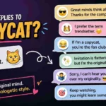 Replies to being called a copycat