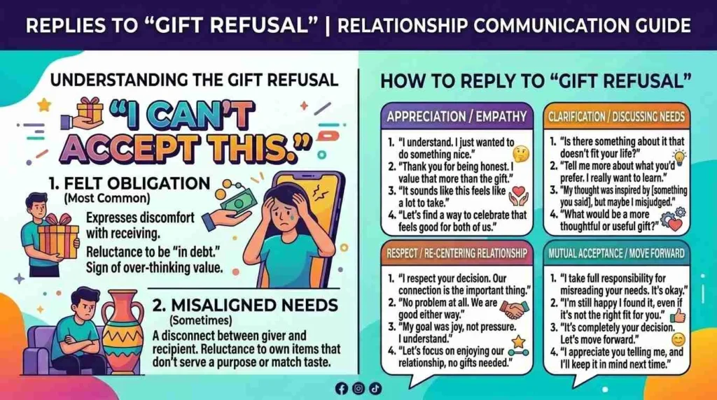 When someone refuses your gift replies