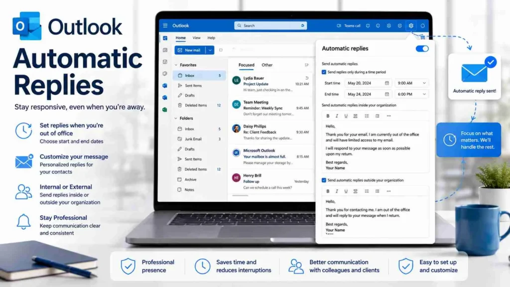 automatic replies in new outlook