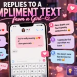 Compliment text from a girl replies