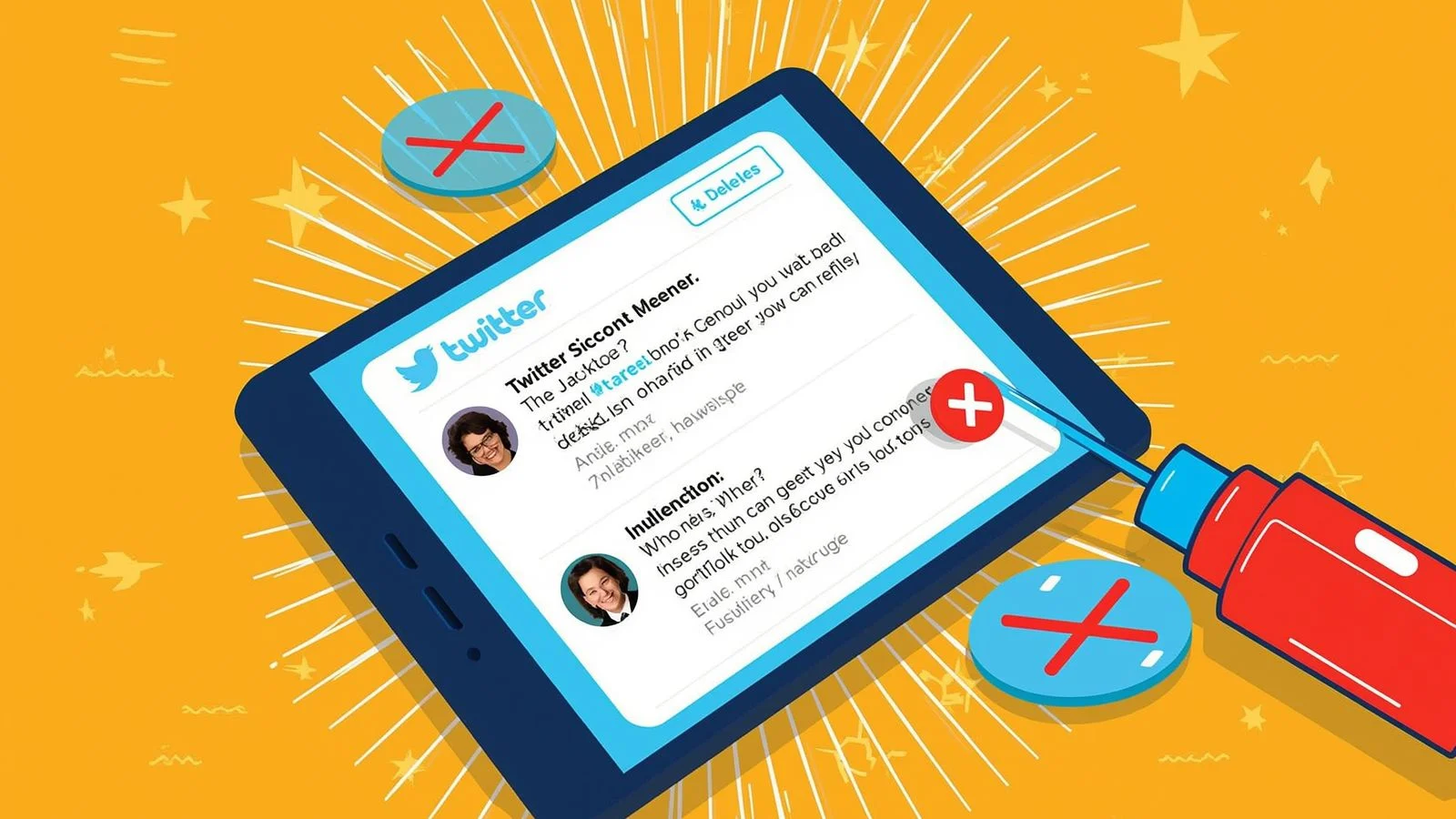 delete twitter replies