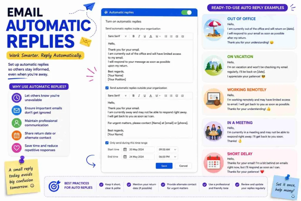 email automatic replies
