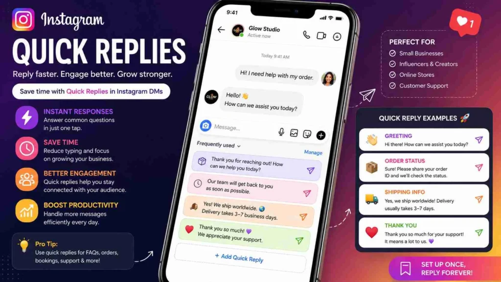 instagram quick replies