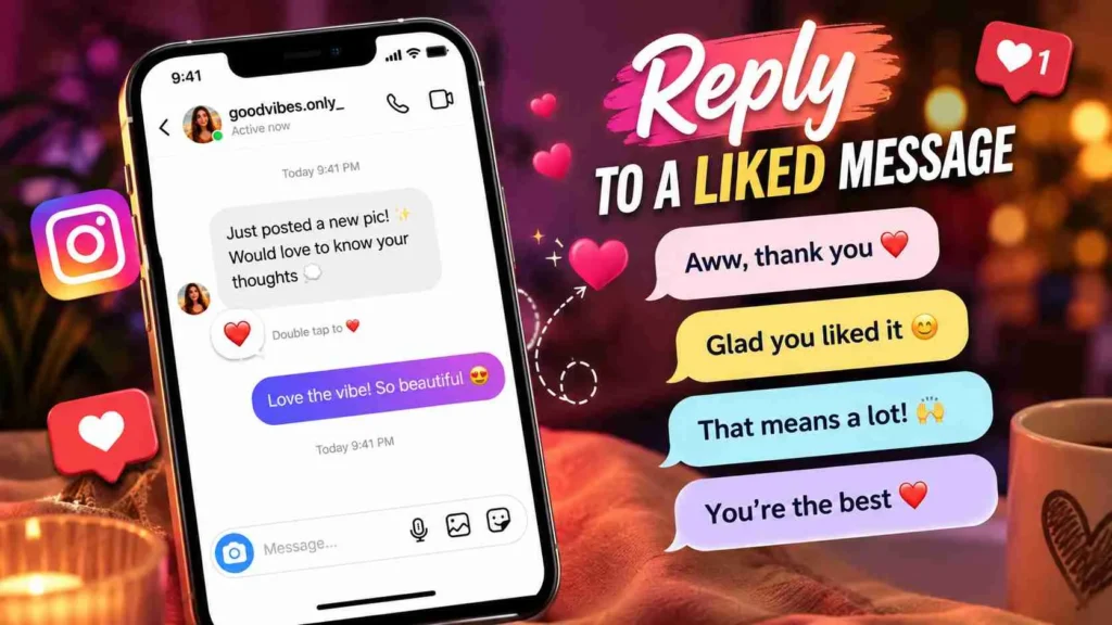 Reply to a liked message on Instagram