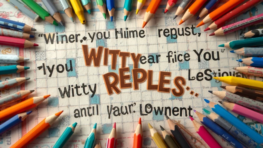witty replies crossword clue