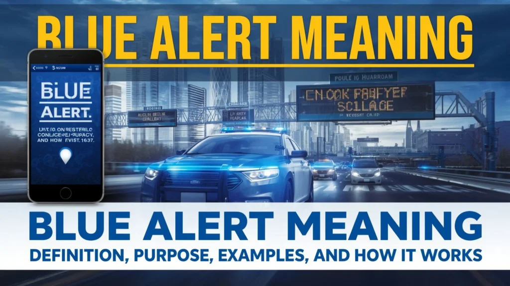 blue alert meaning