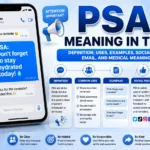 psa meaning text