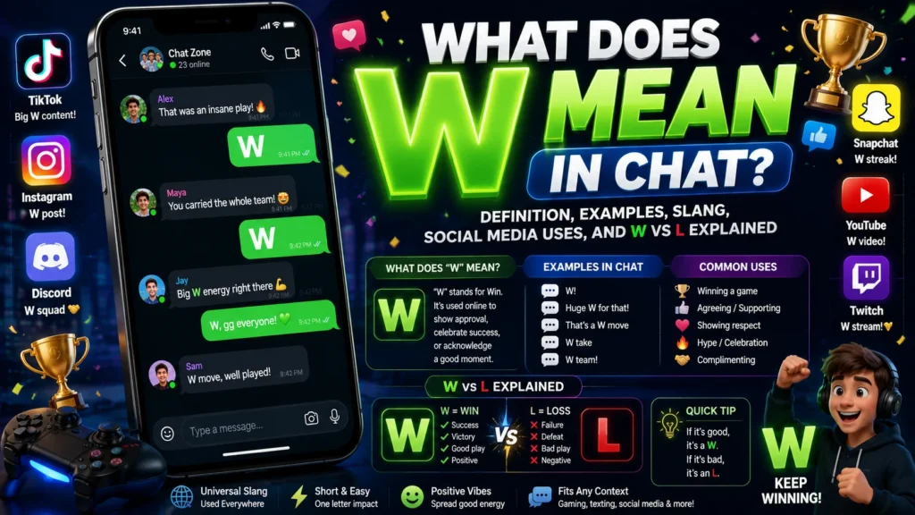 What does W mean in chat